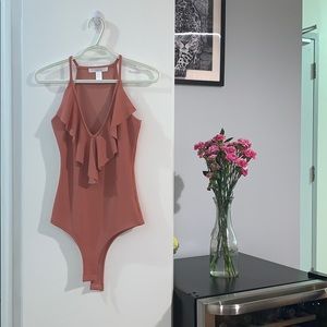 Peachy pink body suite